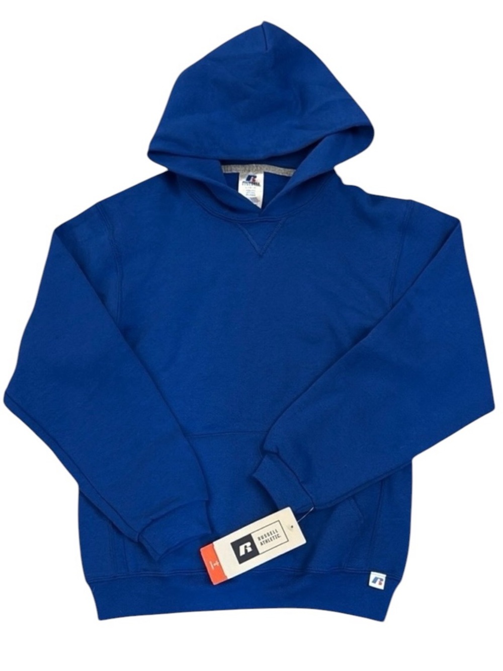 Russell Athletic Hoodie Youth Large Royal Blue Dri Power Pullover NWT Y2K